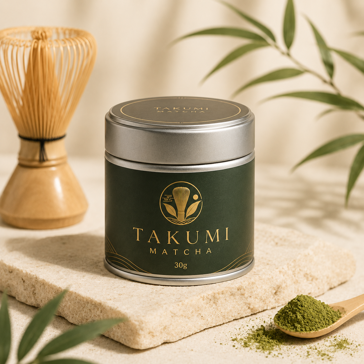 פחית Takumi Matcha 30 גרם מאצ׳ה טקסית פרימיום